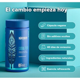 Foto 5 | Citrato De Magnesio E Inulina De Agave 120 Capsulas Birdman