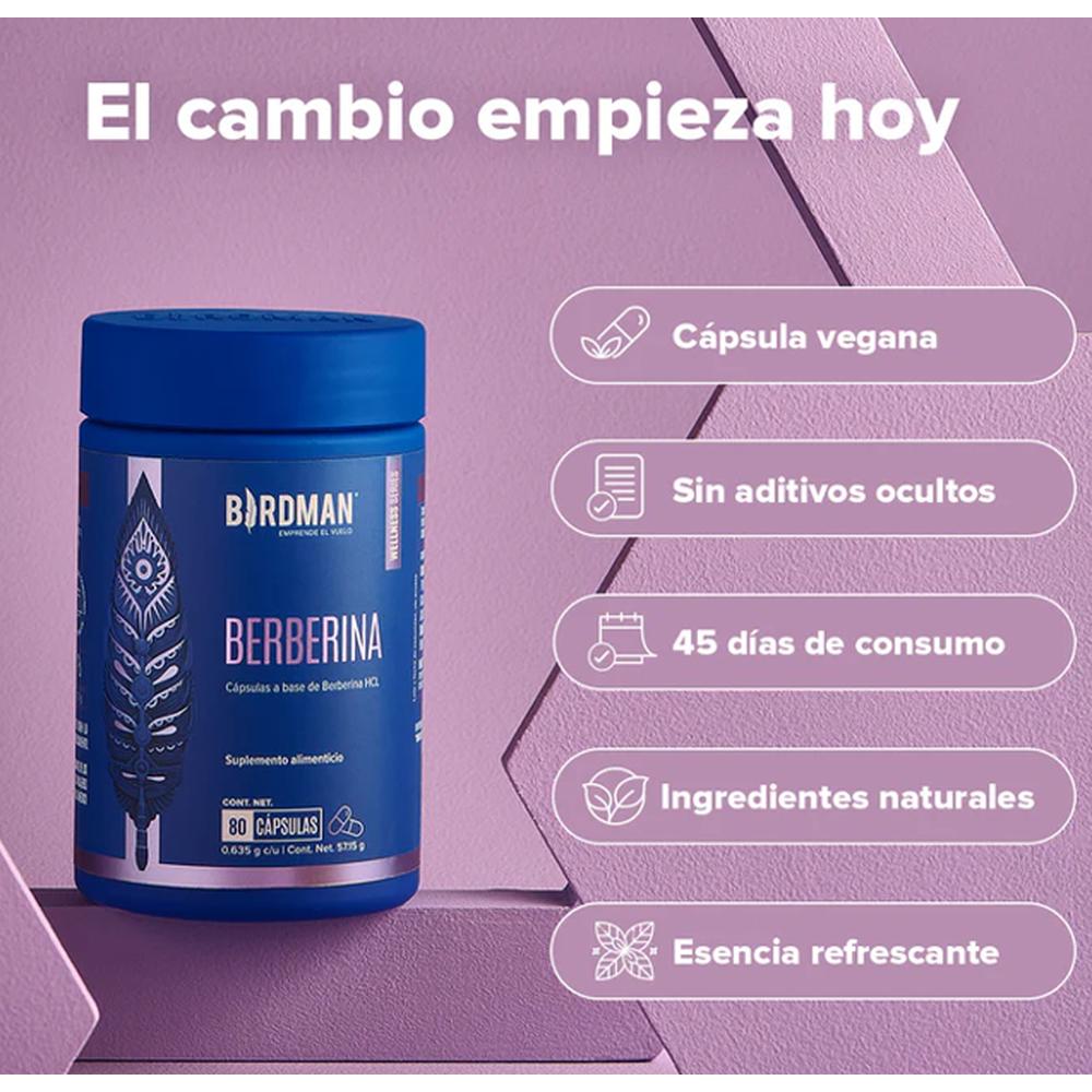 Foto 4 | Berberina 90 Capsulas Birdman