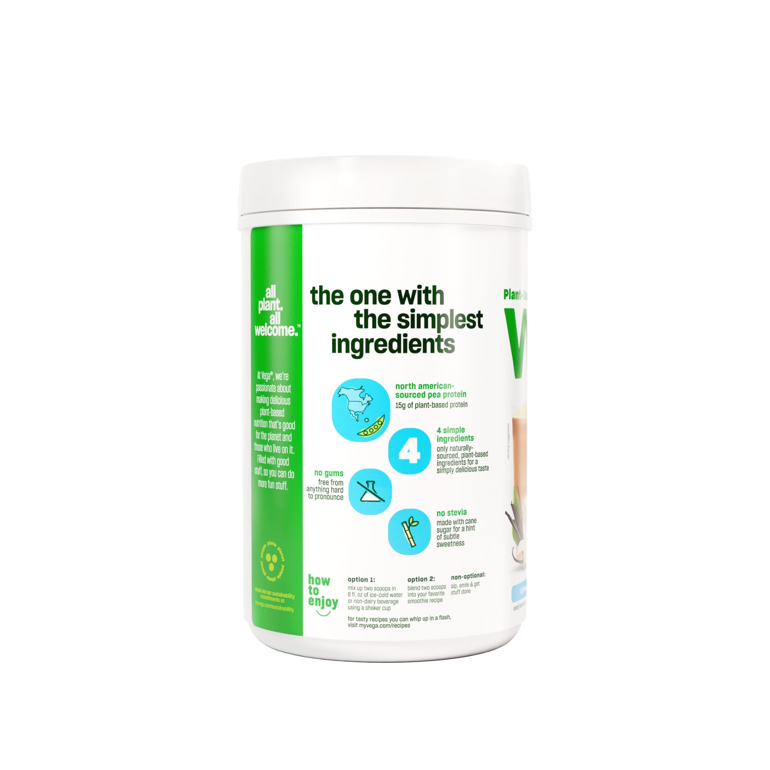 Foto 3 pulgar | Proteína En Polvo Vega Protein Made Simple Vanilla 270 Ml - Venta Internacional.