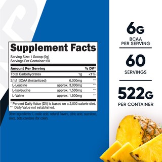 Foto 2 | Bcaa En Polvo Nutricost Con Sabor A Piña, 60 Porciones - Venta Internacional.