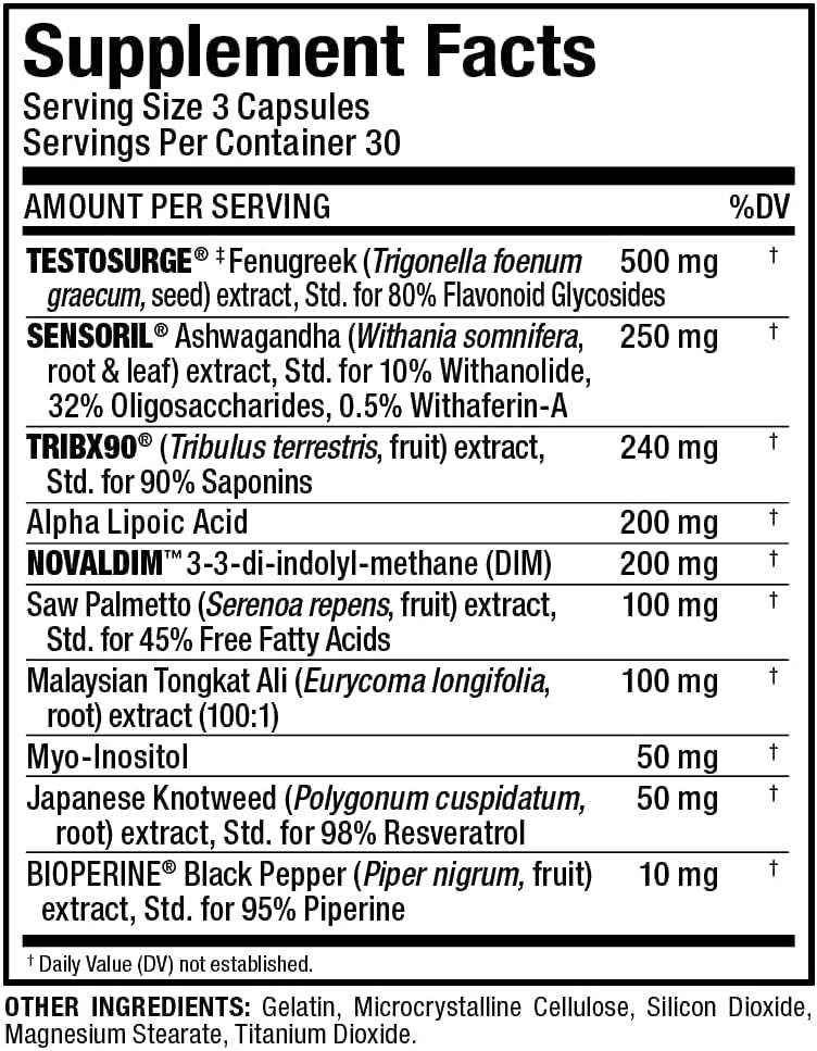 Foto 7 pulgar | Suplemento Allmax Nutrition Testofx Male Support 90 Cápsulas - Venta Internacional.