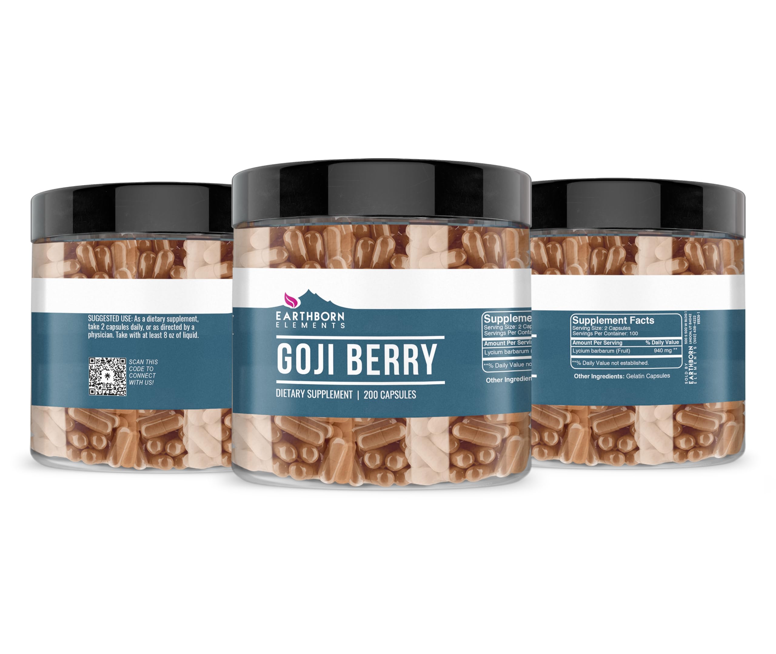 Foto 5 pulgar | Suplemento Earthborn Elements Goji Berry 200 Cápsulas - Venta Internacional.