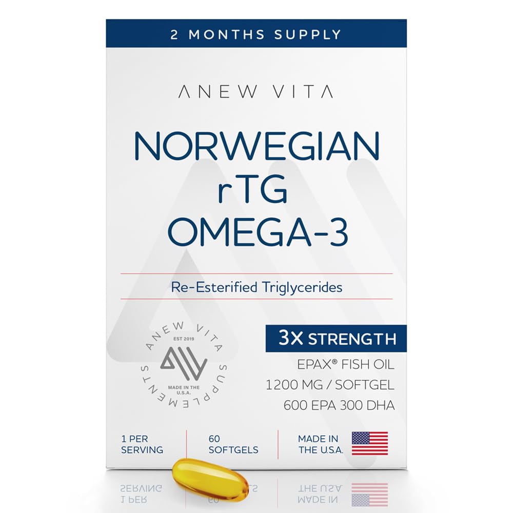 Foto 2 pulgar | Suplementos De Aceite De Pescado Anew Vita Norwegian Rtg Omega 3 1200 Mg - Venta Internacional.