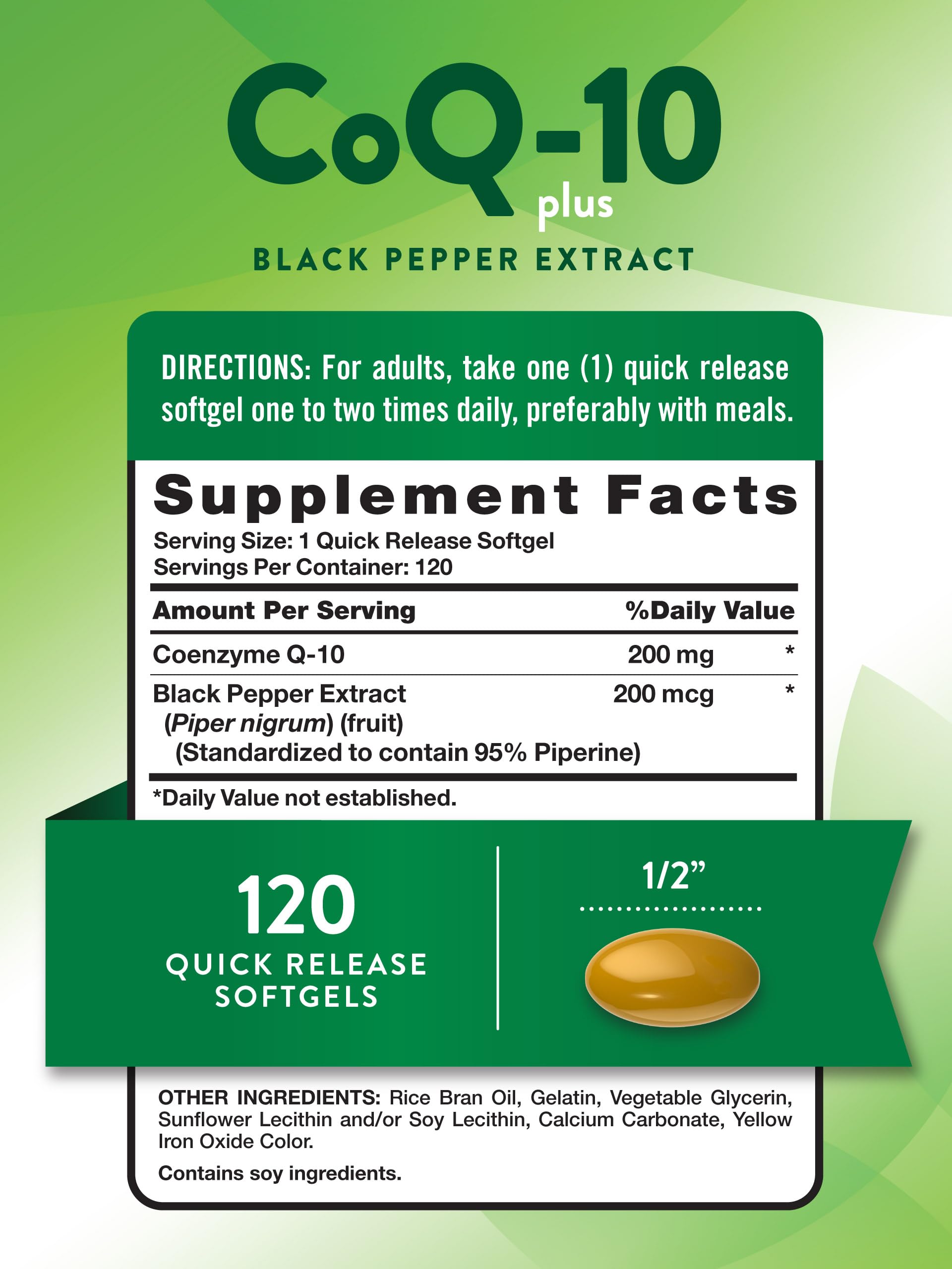 Foto 3 pulgar | Suplemento Nature's Truth Coq10 200 Mg 120 Cápsulas Blandas - Venta Internacional.