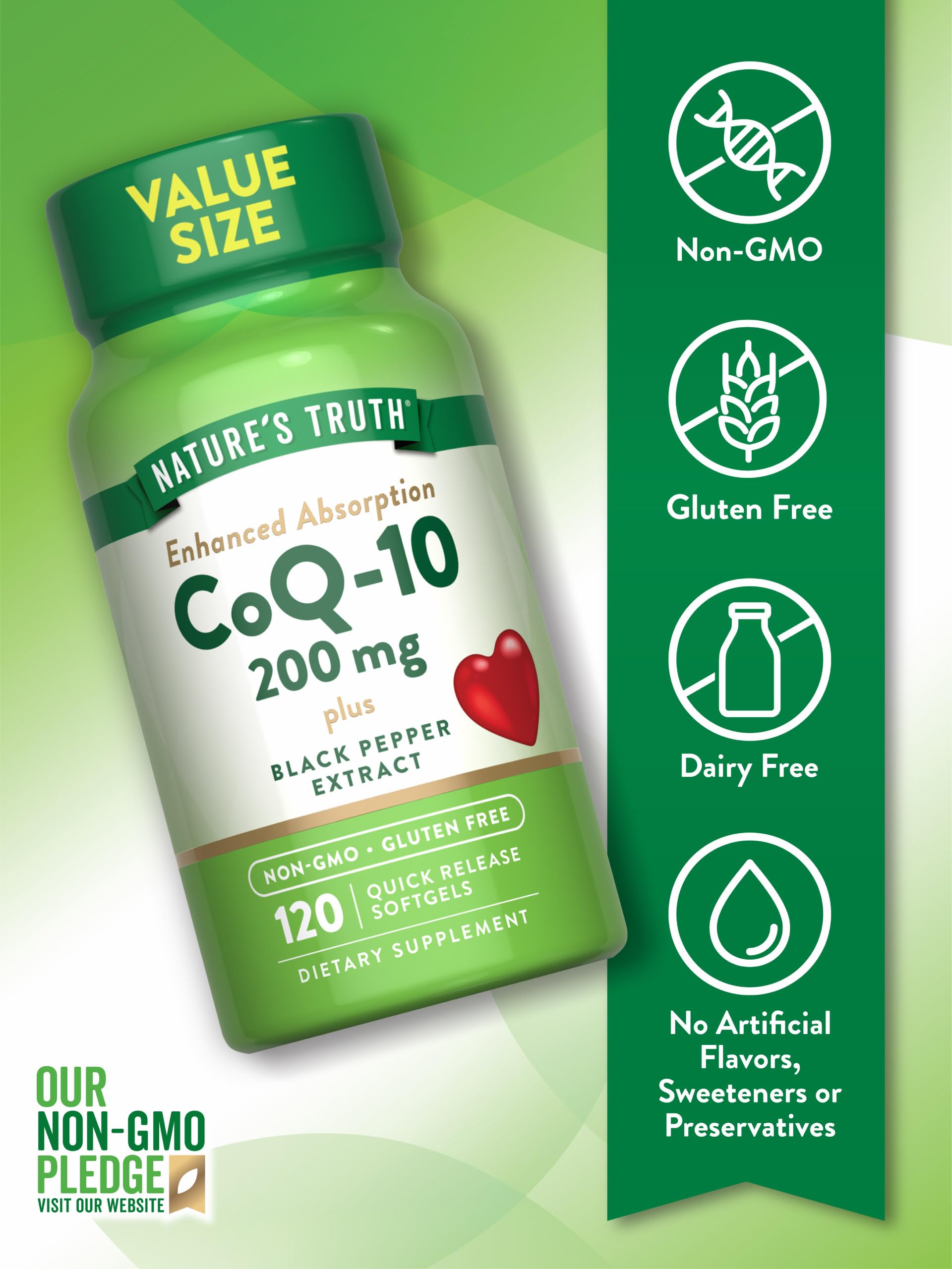 Foto 4 pulgar | Suplemento Nature's Truth Coq10 200 Mg 120 Cápsulas Blandas - Venta Internacional.