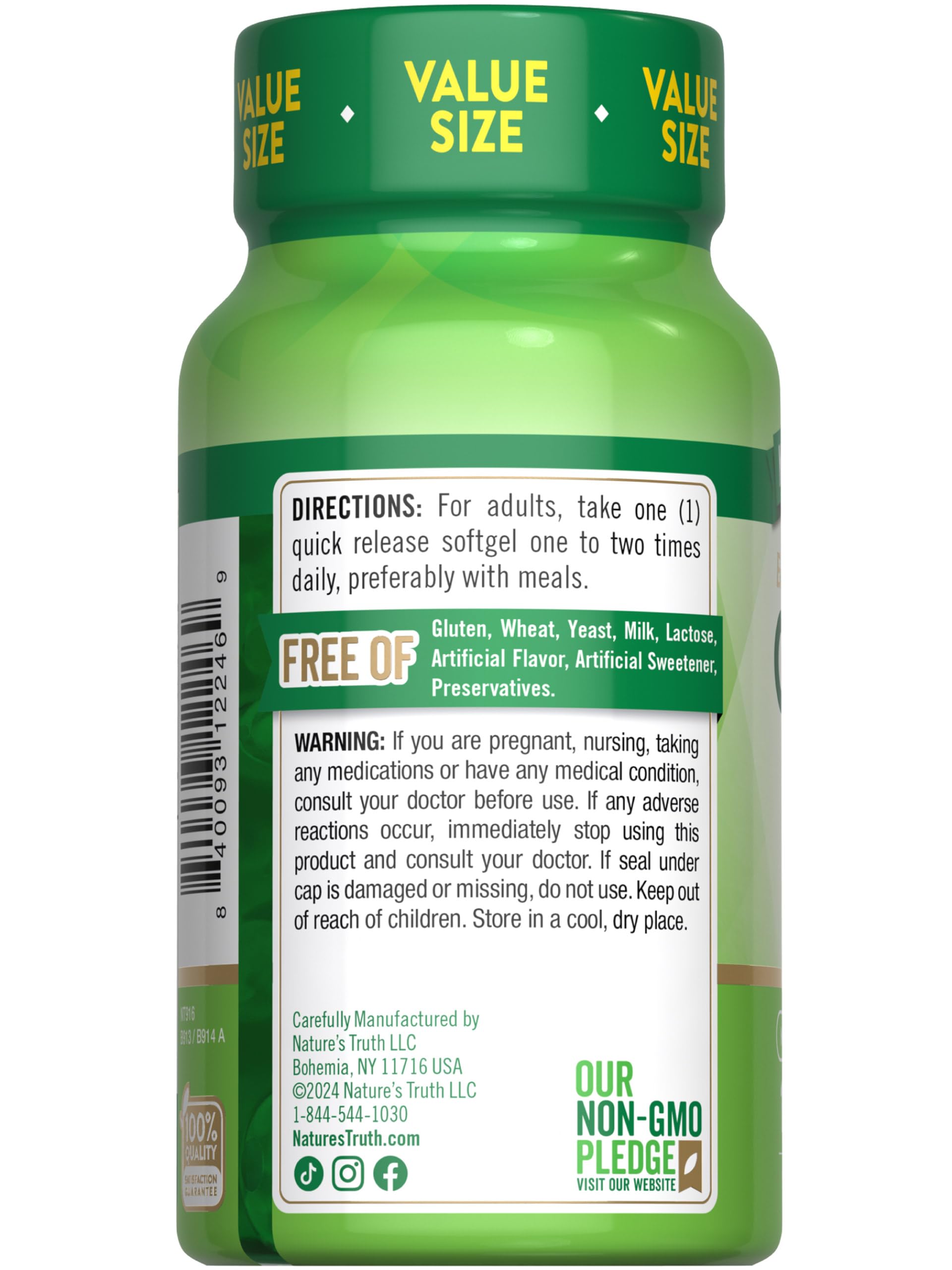 Foto 8 pulgar | Suplemento Nature's Truth Coq10 200 Mg 120 Cápsulas Blandas - Venta Internacional.