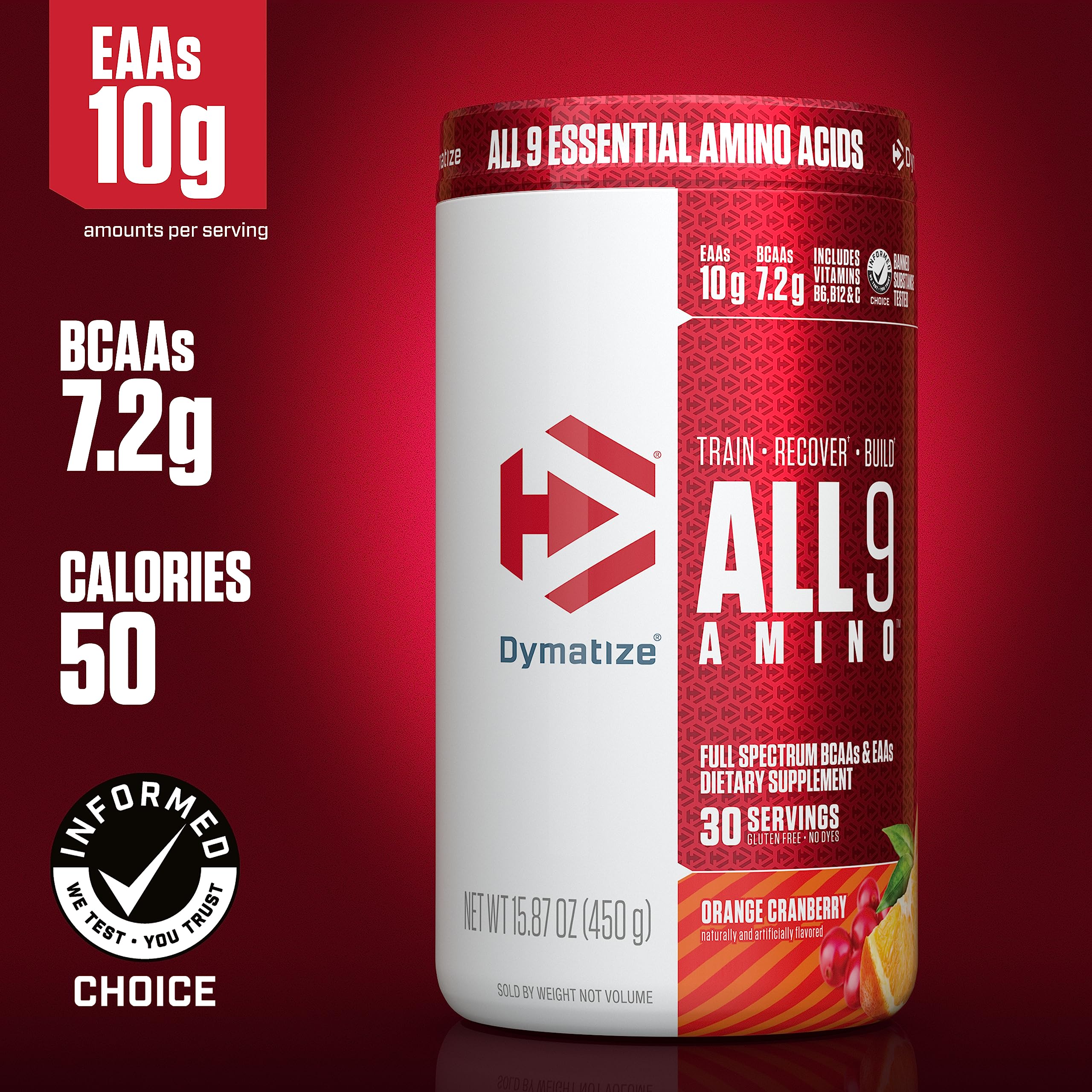 Foto 3 pulgar | Suplemento Dymatize All9 Amino, Naranja Y Arándano, 450 Ml - Venta Internacional.