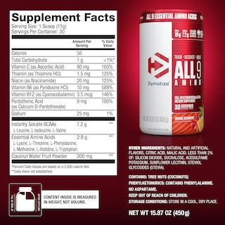 Foto 5 | Suplemento Dymatize All9 Amino, Naranja Y Arándano, 450 Ml - Venta Internacional.