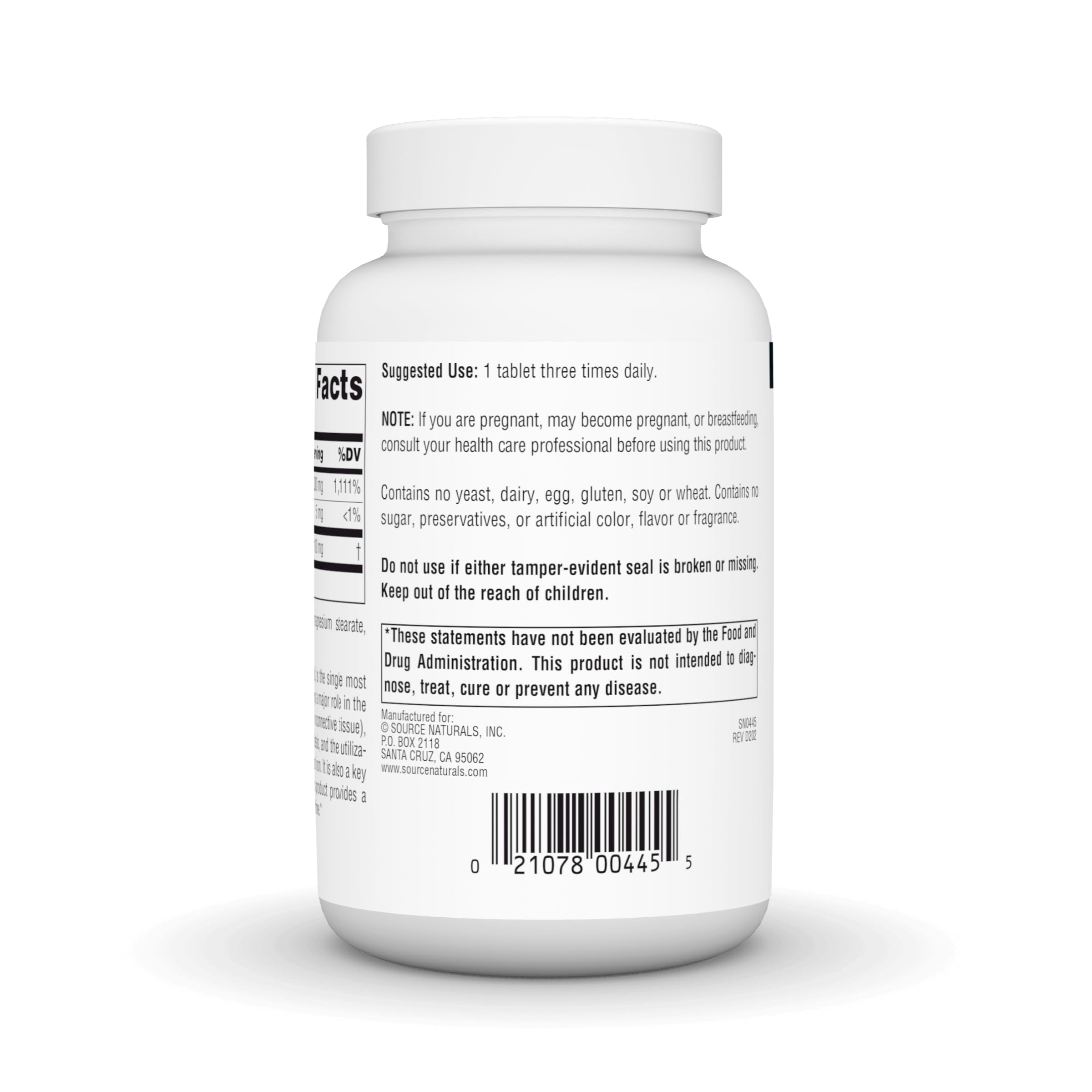 Foto 4 pulgar | Suplemento Source Naturals C-1000 Con Rosa Mosqueta 1000 Mg 100 Comprimidos - Venta Internacional.