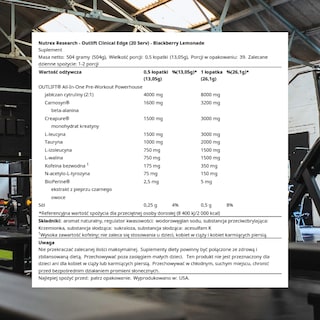 Foto 3 | Polvo Para Antes Del Entrenamiento Nutrex Research Outlift Blackberry, 500 Ml - Venta Internacional.