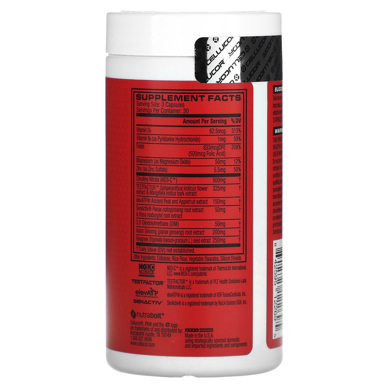Foto 3 pulgar | Suplemento Cellucor P6 Alpha Advanced 90 Cápsulas - Venta Internacional.