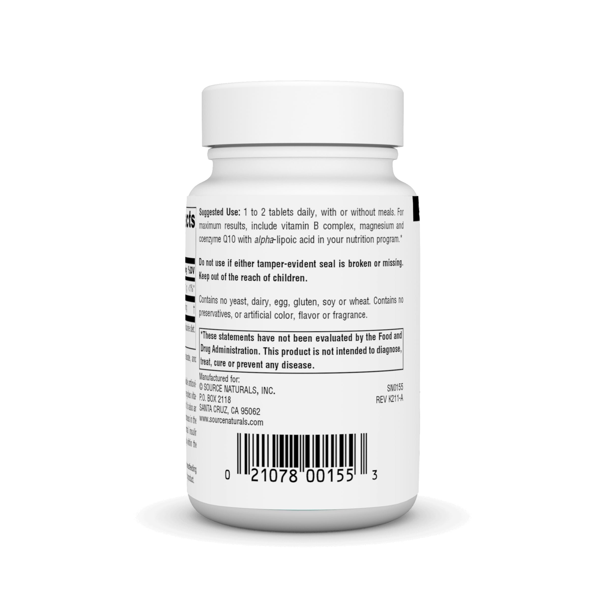 Foto 3 | Supplement Source Naturals Ácido Alfa Lipoico 100 Mg 120 Comprimidos - Venta Internacional.