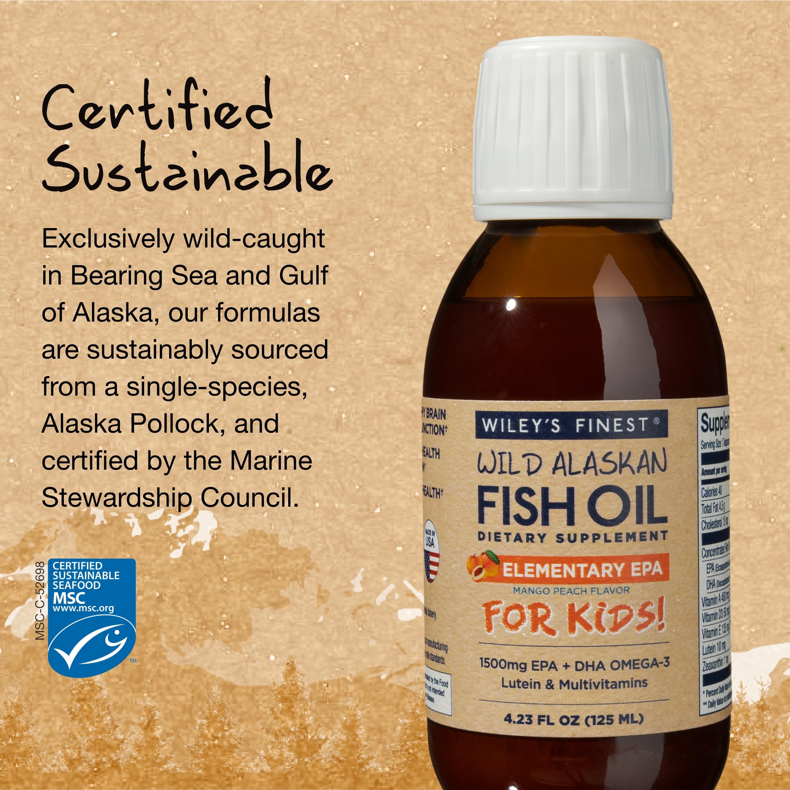 Foto 5 pulgar | Suplemento Wiley's Finest Spo Fish Oil Kids Elementary - Venta Internacional.