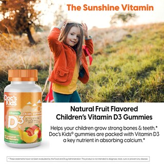 Foto 2 | Gomitas De Vitamina D3 Doc's Best Doc's Kids, 1000 Ui, 60 Unidades - Venta Internacional.