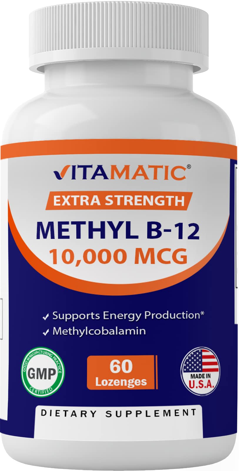 Foto 2 pulgar | Suplemento Vitamático De Metil B12 De 10,000 Mcg, 60 Pastillas - Venta Internacional.