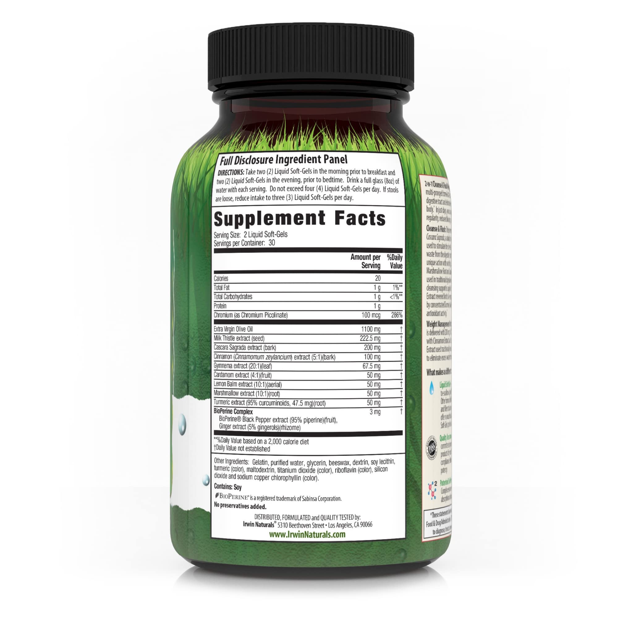 Foto 3 pulgar | Suplemento Irwin Naturals Cleanse & Flush Para Bajar De Peso, 60 Cápsulas Blandas - Venta Internacional.