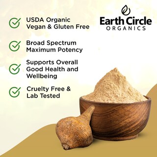 Foto 2 | Raíz De Maca En Polvo Earth Circle Organics, 454 G, Superalimento Vegano - Venta Internacional.