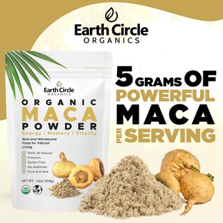 Foto 5 | Raíz De Maca En Polvo Earth Circle Organics, 454 G, Superalimento Vegano - Venta Internacional.