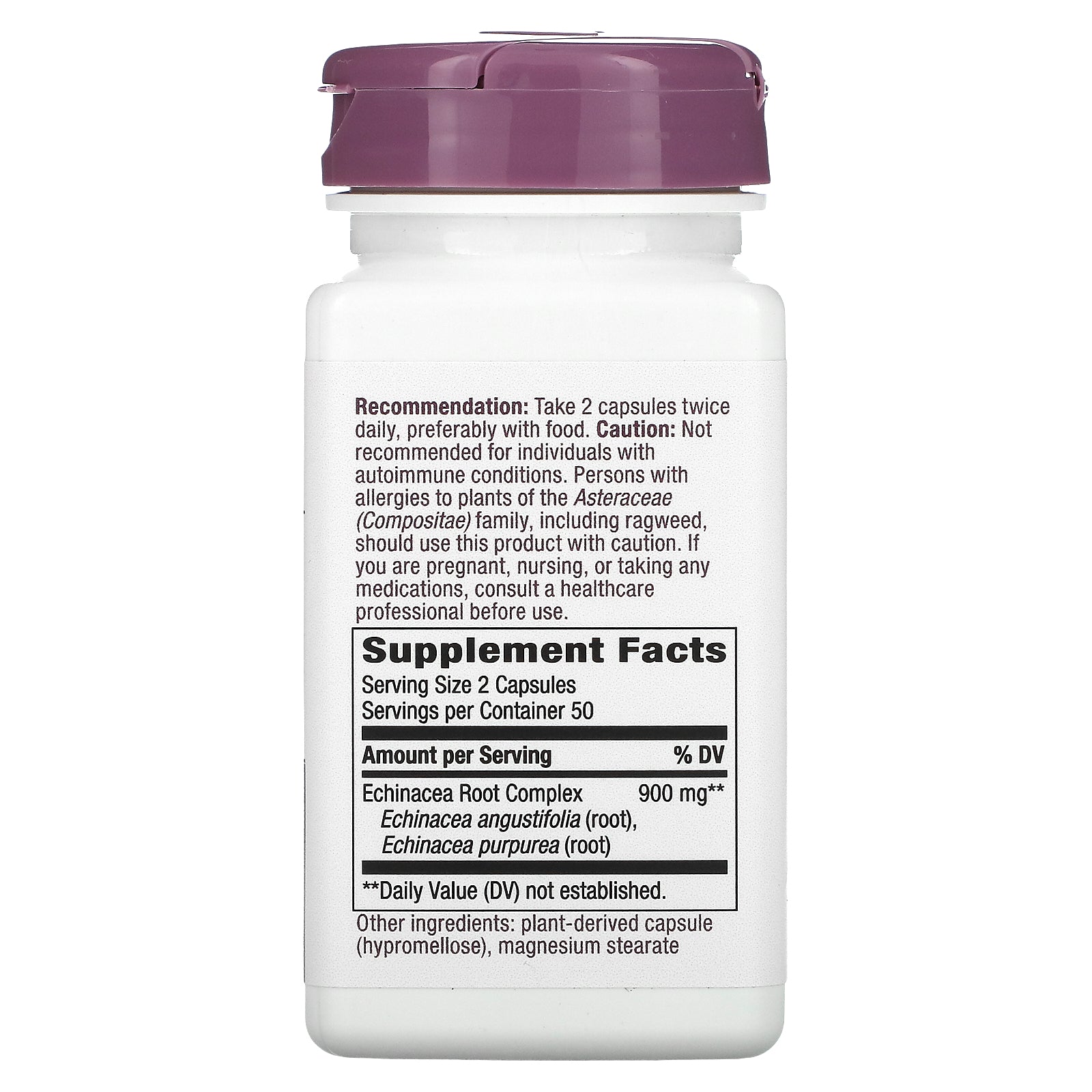 Foto 3 pulgar | Suplemento Nature's Way Premium Blend De Raíz De Equinácea 450 Mg - Venta Internacional.