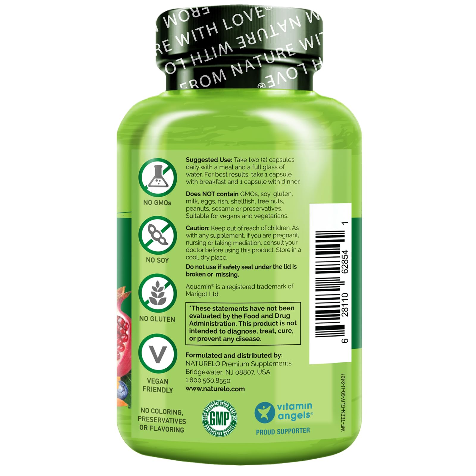 Foto 4 pulgar | Suplemento Multivitamínico Naturelo Teen 60 Cápsulas - Venta Internacional.