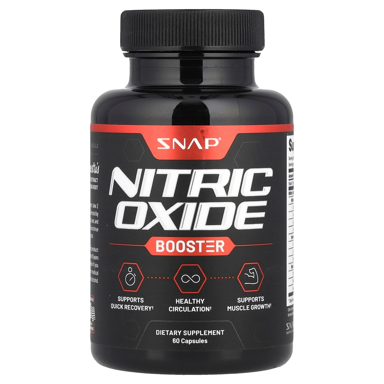 Foto 1 | Suplemento Snap Supplements, Potenciador De Óxido Nítrico, 60 Cápsulas - Venta Internacional.