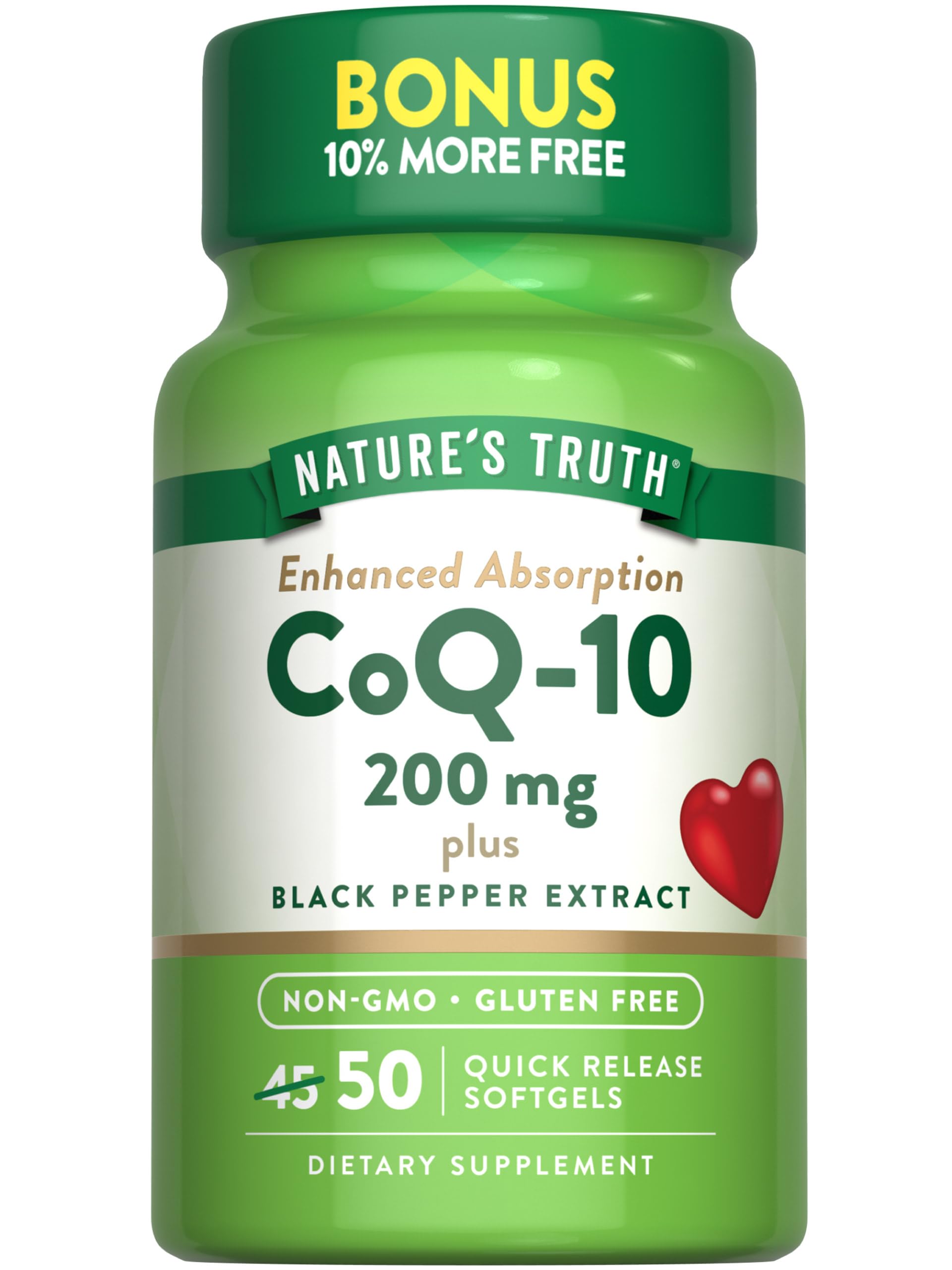Foto 2 pulgar | Suplemento Nature's Truth Coq10, 200 Mg, Cápsulas Blandas, 50 Unidades - Venta Internacional.