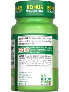 Foto 7 | Suplemento Nature's Truth Coq10, 200 Mg, Cápsulas Blandas, 50 Unidades - Venta Internacional.