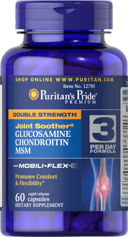Foto 2 pulgar | Suplemento Puritan's Pride, Glucosamina Y Condroitina Msm, 60 Cápsulas - Venta Internacional.