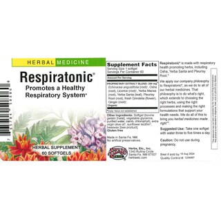 Foto 2 | Cápsula Blanda Respiratonic Supplement Herbs Etc 60 Unidades - Venta Internacional.
