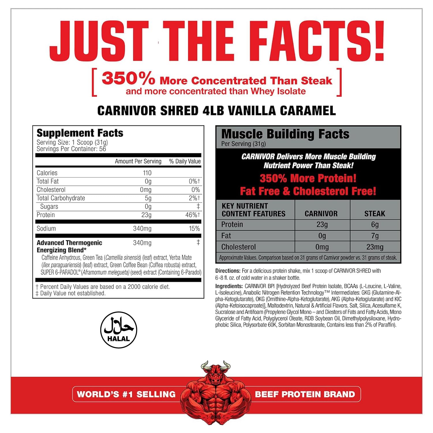Foto 3 pulgar | Suplemento De Proteína De Carne Picada Carnivor De Musclemeds, 4 Libras, Vainilla - Venta Internacional.