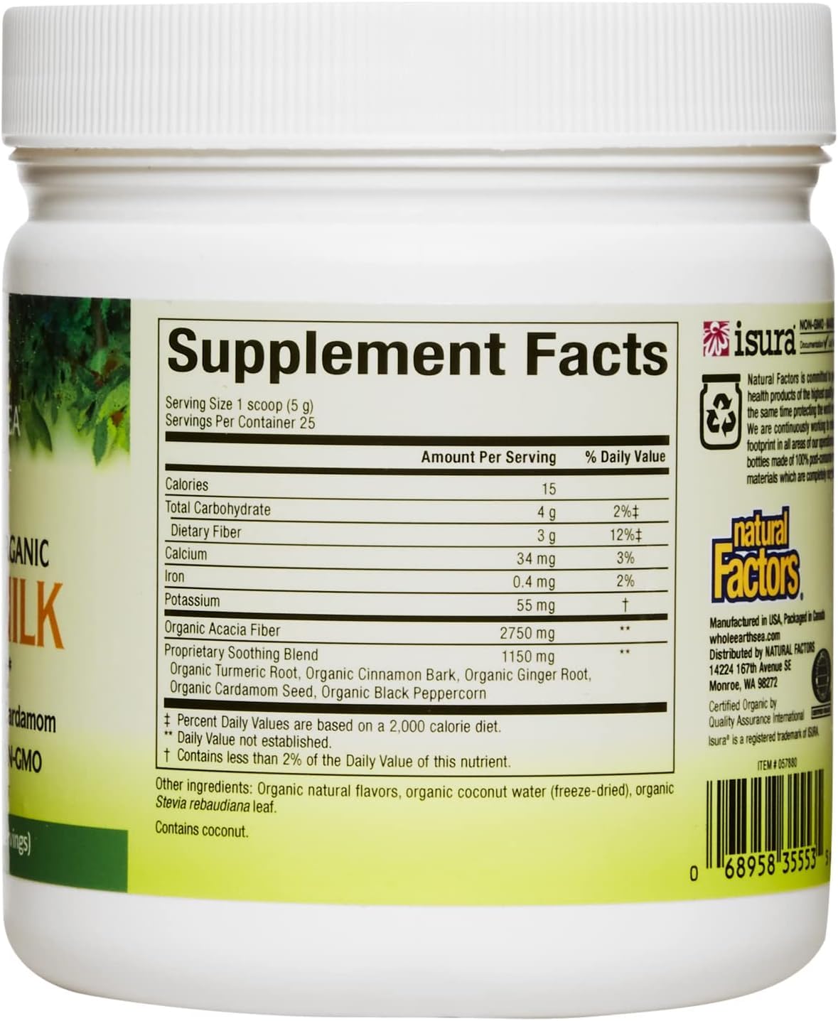 Foto 2 | Suplemento Natural Factors Golden Milk Soothing Boost 130 Ml - Venta Internacional.