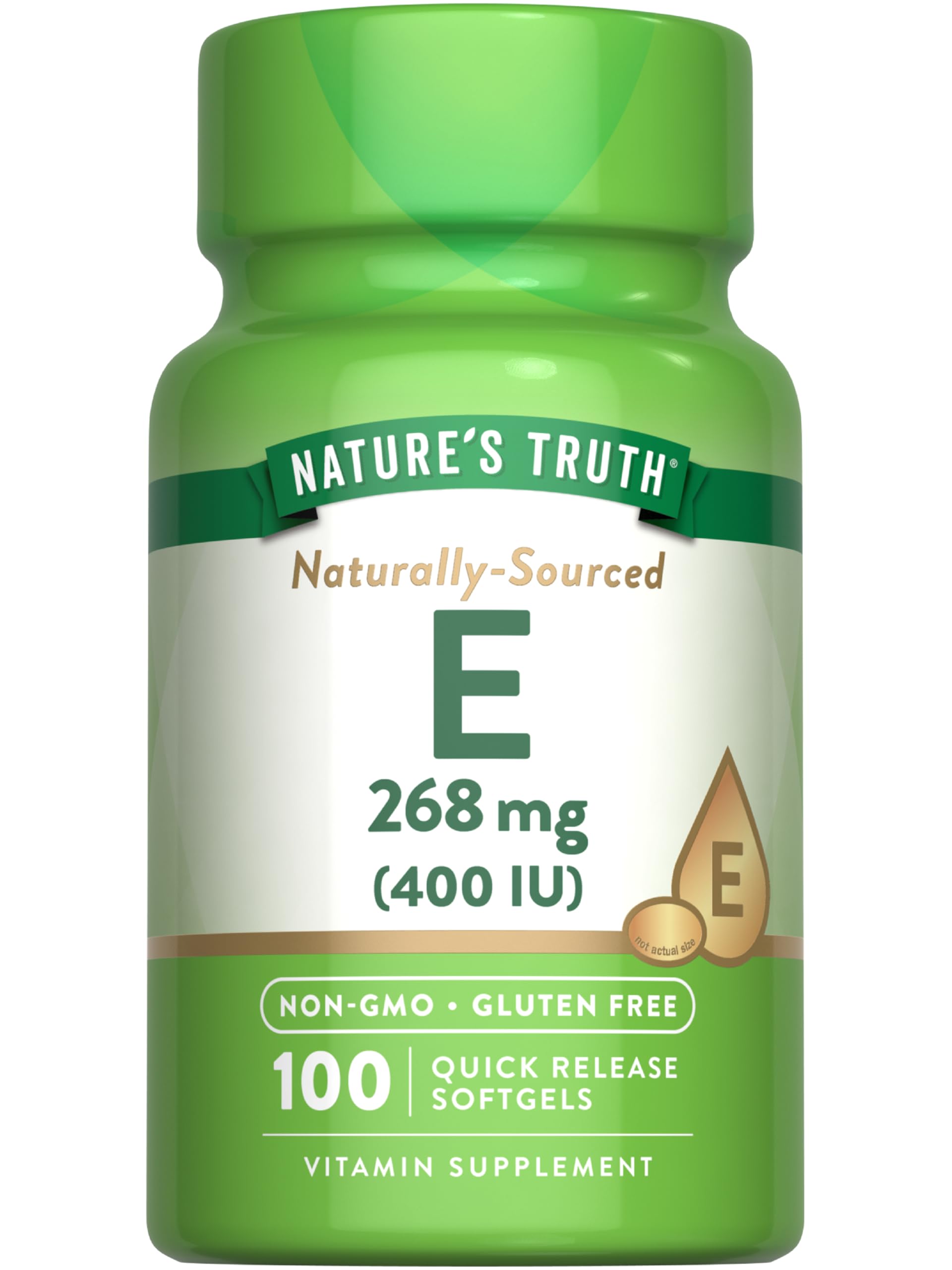 Foto 1 | Suplemento De Vitamina E De Nature's Truth, 400 Ui, Cápsulas Blandas, 100 Unidades - Venta Internacional.