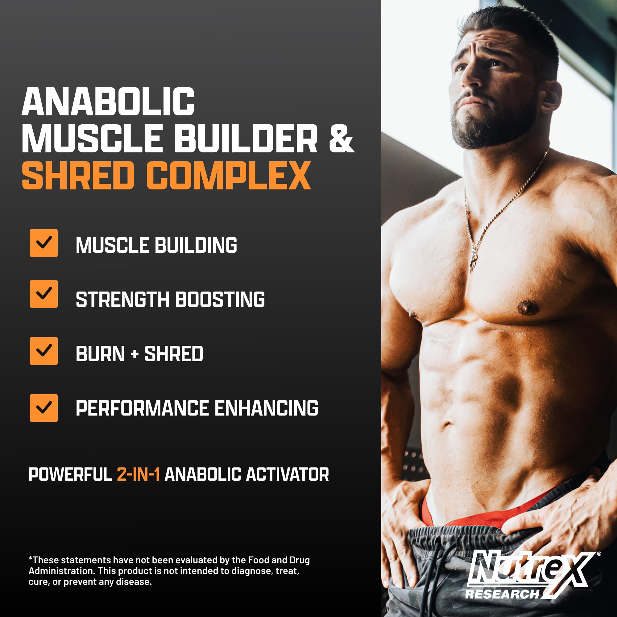 Foto 3 pulgar | Suplemento Nutrex Research Anabol Ripped Para Hombres (60 Unidades) - Venta Internacional.