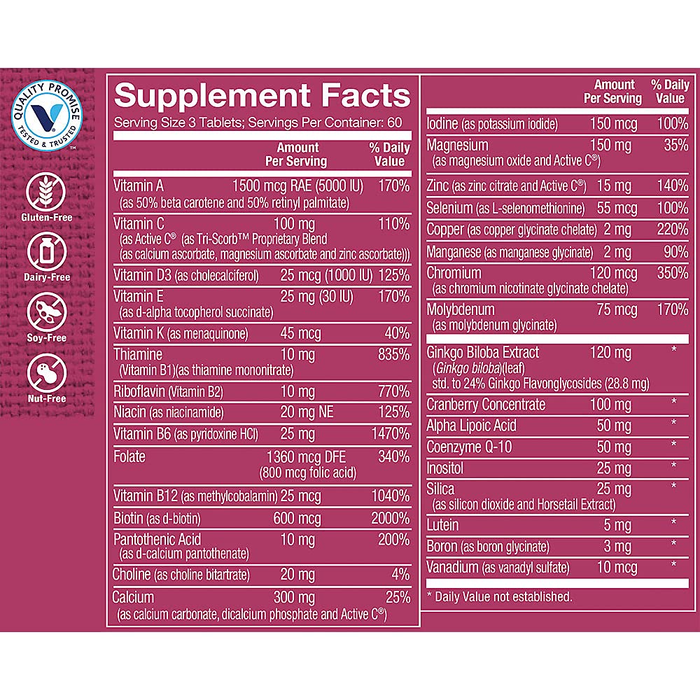 Foto 4 pulgar | Multivitamínico The Vitamin Shoppe Ultimate Woman 50+ 180 Comprimidos - Venta Internacional.