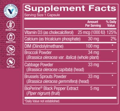 Foto 3 pulgar | Complementa The Vitamin Shoppe Dim 100 Mg Con Bioperine 120 Cápsulas - Venta Internacional.