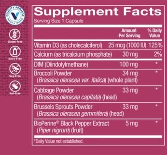 Foto 2 | Complementa The Vitamin Shoppe Dim 100 Mg Con Bioperine 120 Cápsulas - Venta Internacional.