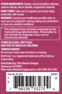 Foto 3 | Complementa The Vitamin Shoppe Dim 100 Mg Con Bioperine 120 Cápsulas - Venta Internacional.