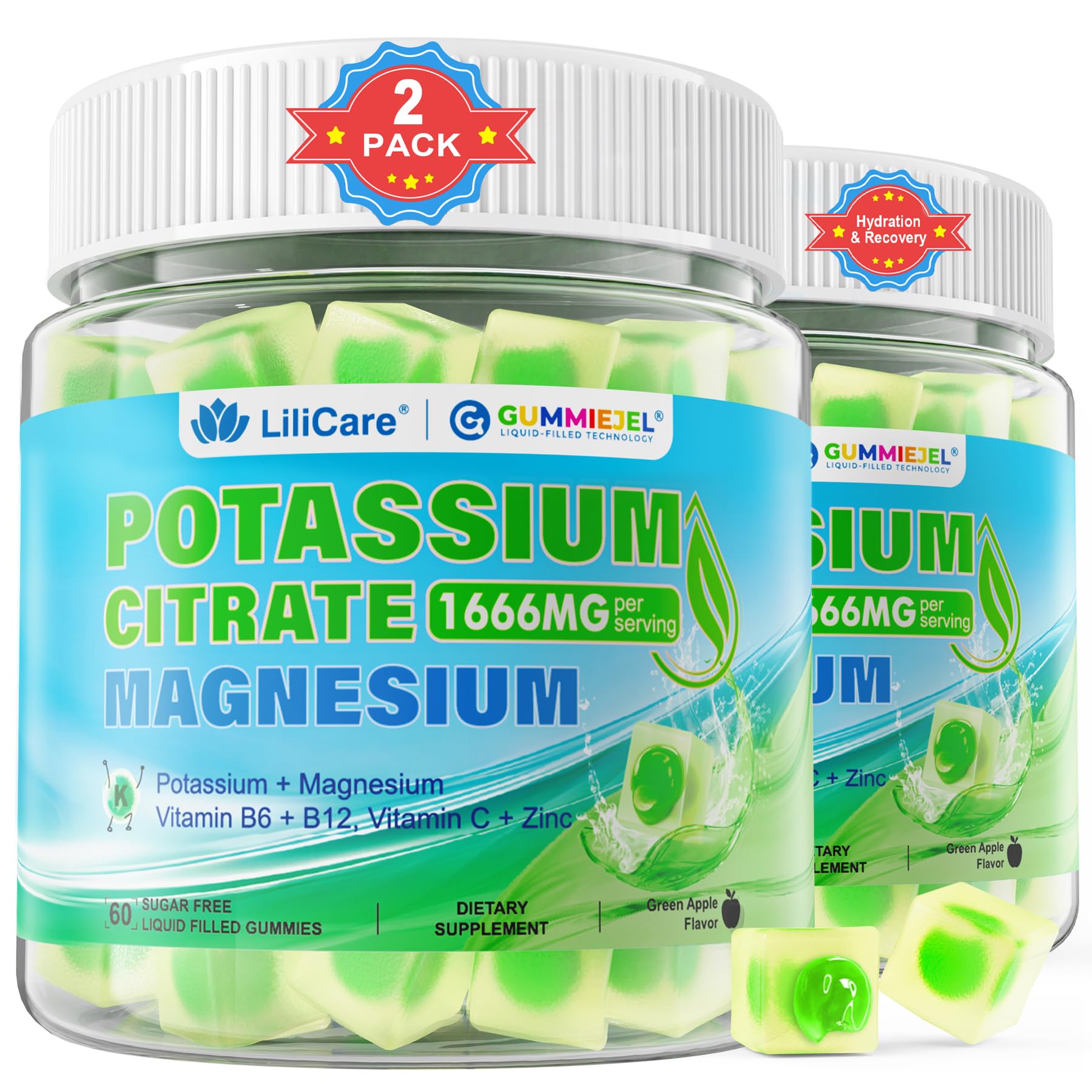 Foto 2 pulgar | Suplemento: Gomitas De Citrato De Potasio Lilicare, 166 Mg, 120 Unidades - Venta Internacional.