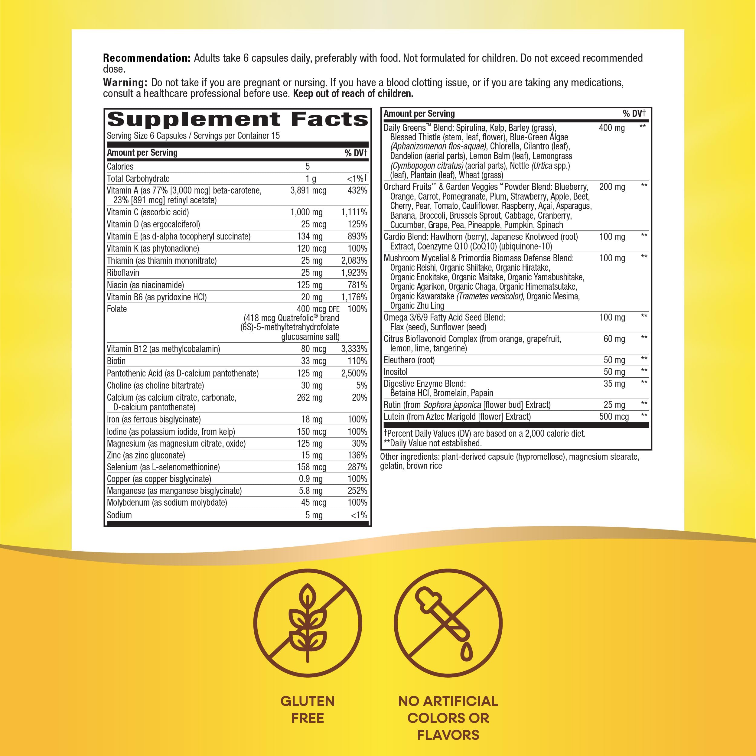 Foto 6 pulgar | ¡multivitamínico Nature's Way Alive! Max6 Potency Para Adultos, 90 Cápsulas - Venta Internacional.