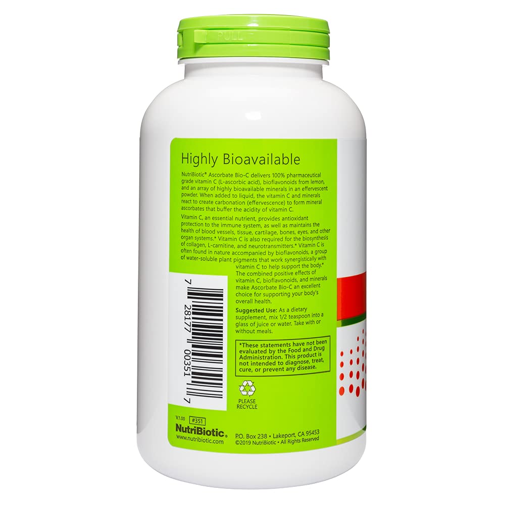 Foto 3 pulgar | Vitamina C En Polvo Nutribiotic Ascorbate Bio-c 473 Ml Vegan - Venta Internacional.
