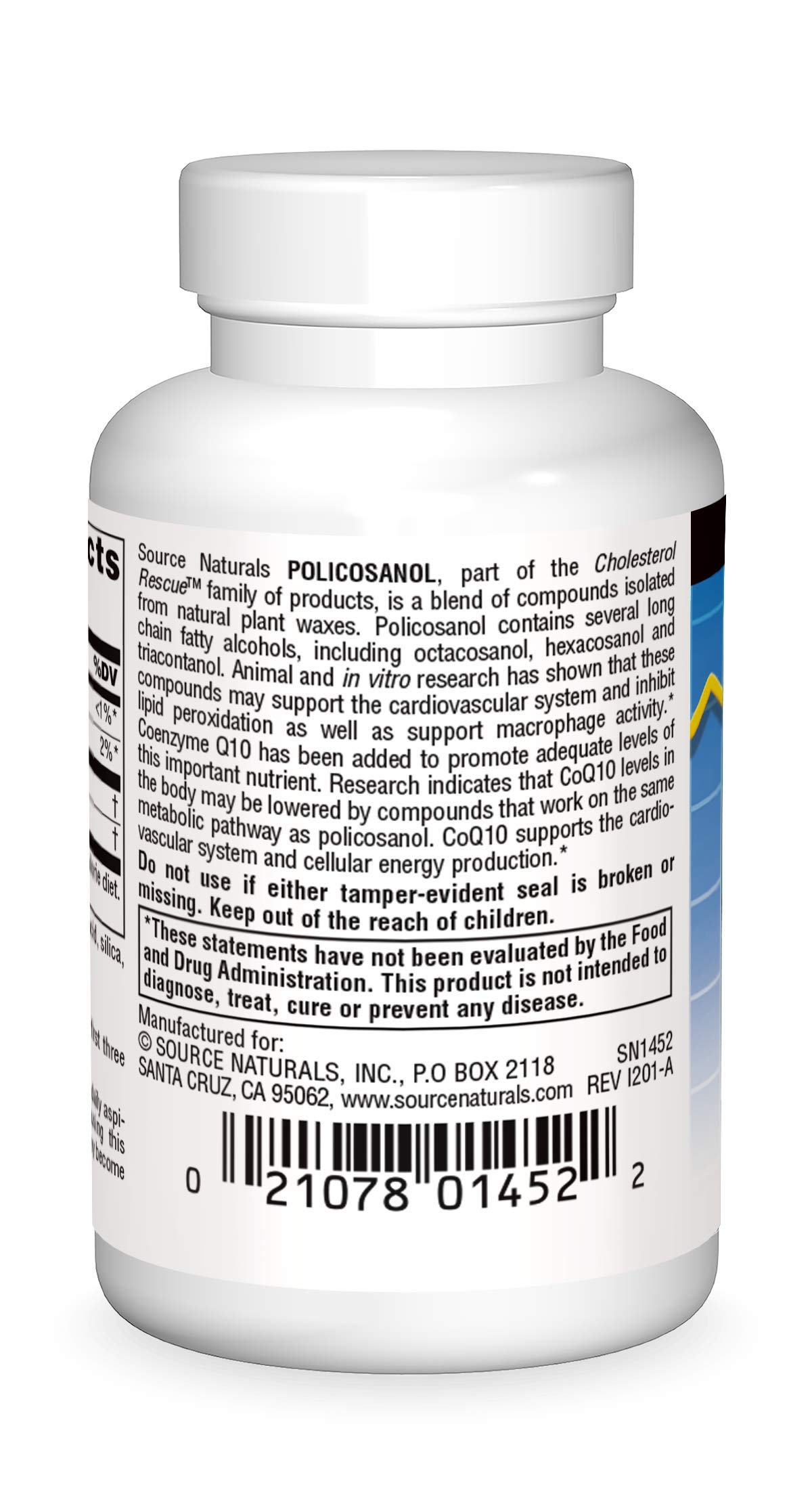 Foto 2 | Supplement Source Naturals Policosanol Con Coenzima Q10 10 Mg - Venta Internacional.