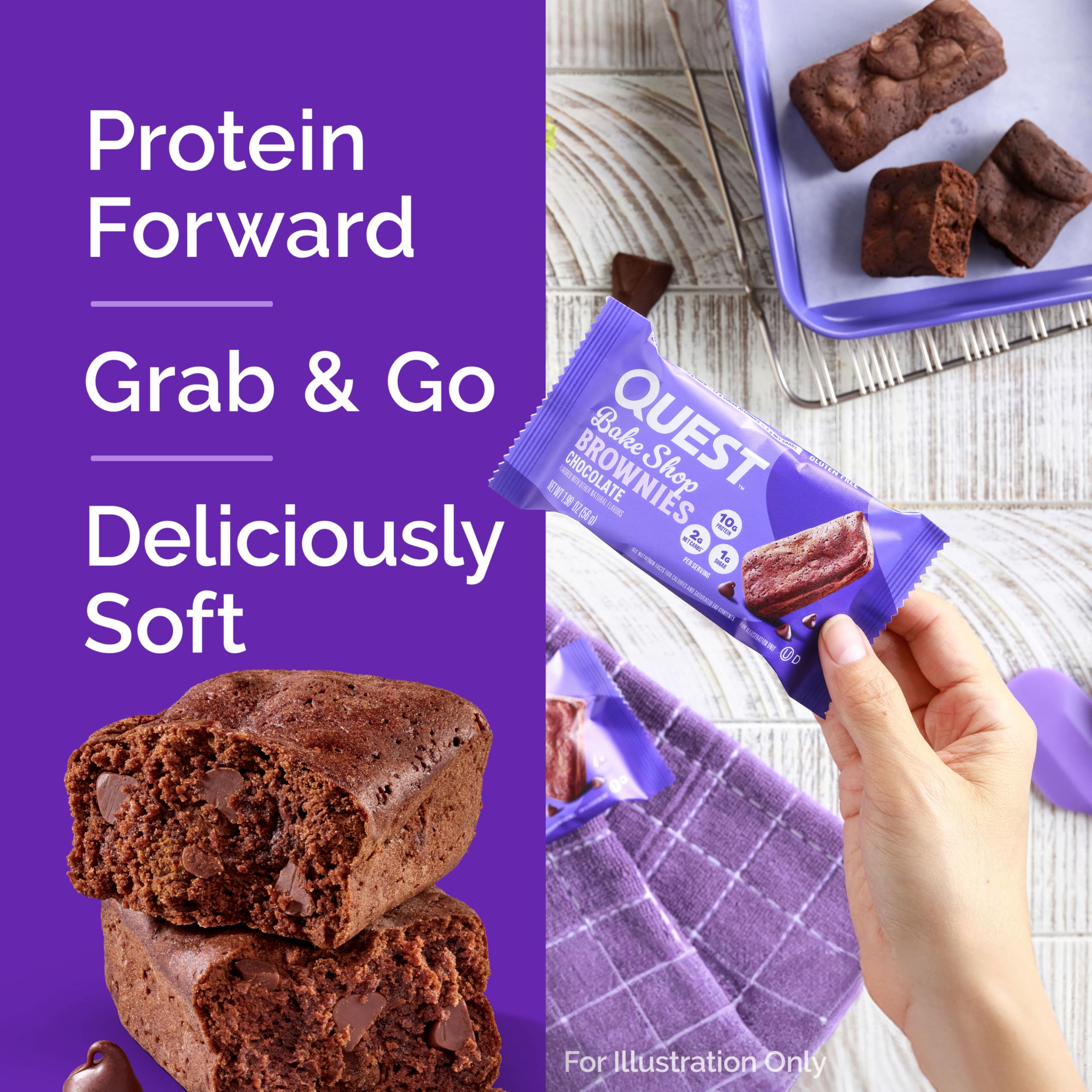 Foto 4 pulgar | Brownies De Chocolate Snack Quest Bake Shop, 4 Unidades - Venta Internacional.
