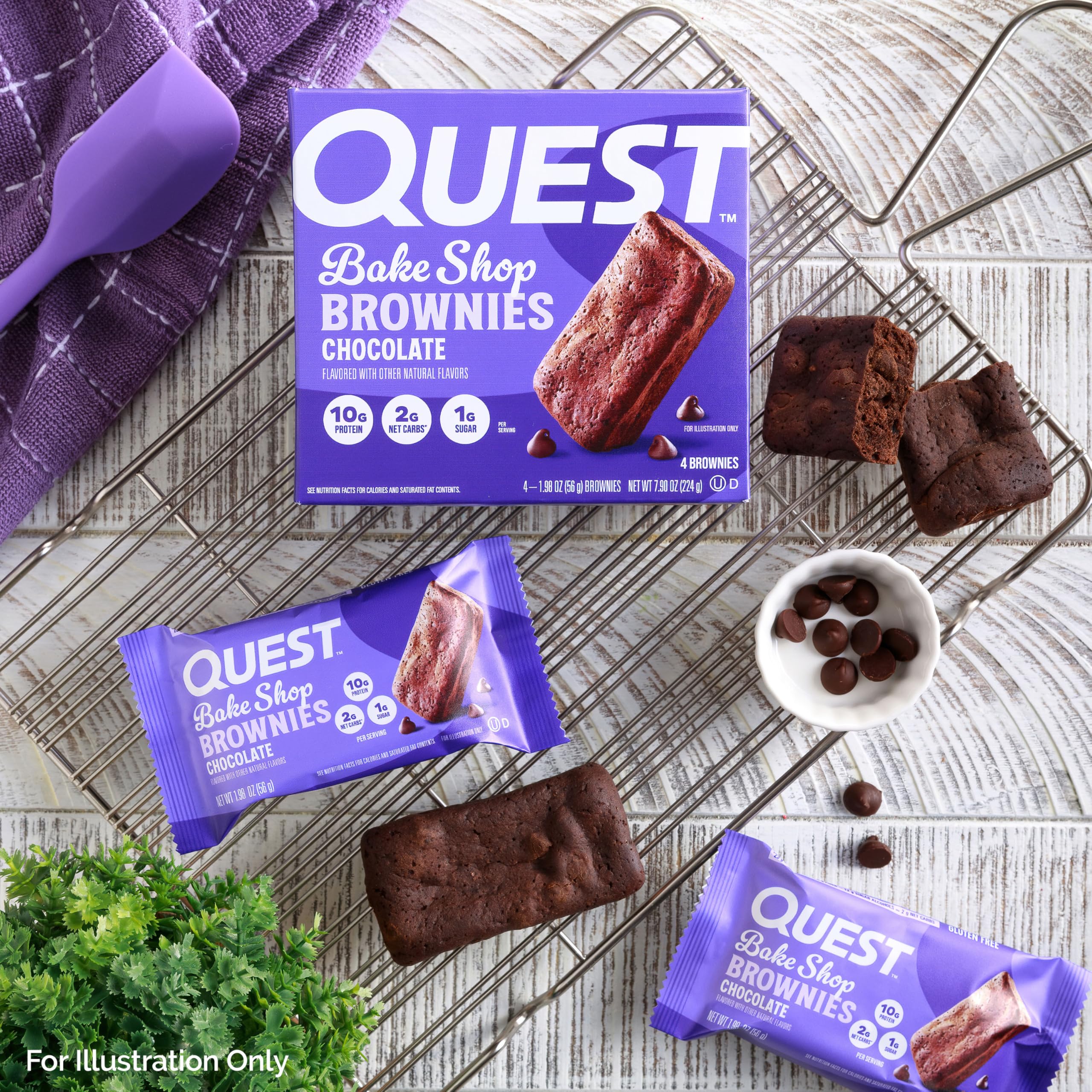 Foto 6 pulgar | Brownies De Chocolate Snack Quest Bake Shop, 4 Unidades - Venta Internacional.