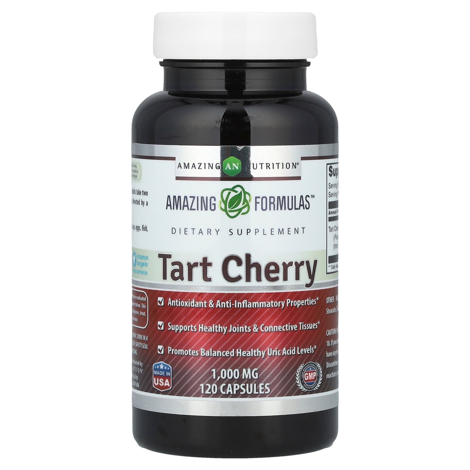 Foto 2 pulgar | Suplemento Amazing Nutrition Tart Cherry 1000 Mg 120 Cápsulas - Venta Internacional.