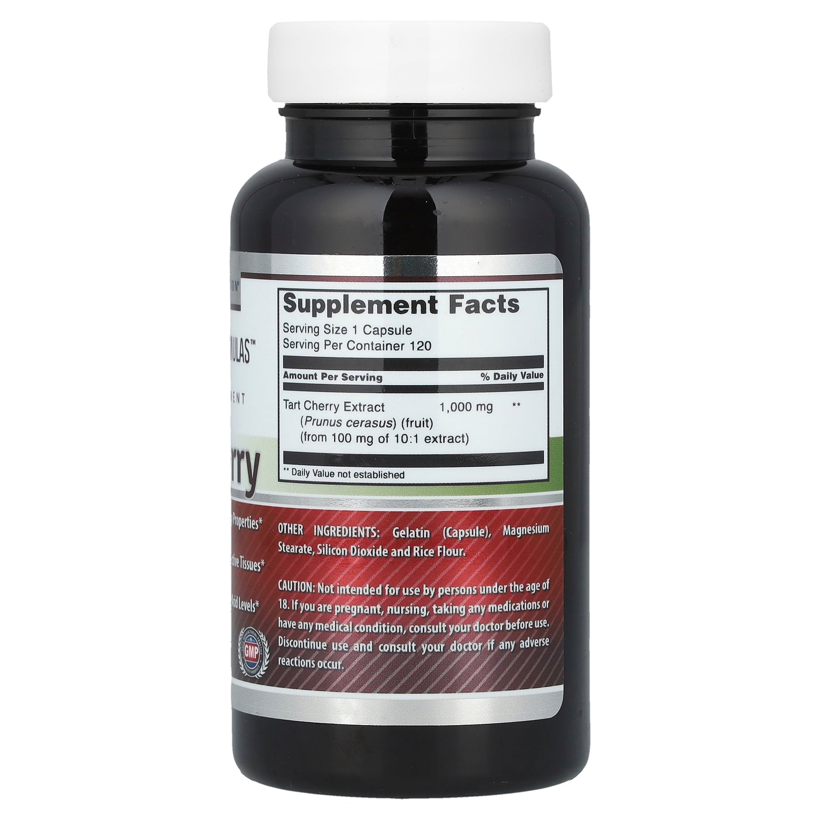 Foto 3 pulgar | Suplemento Amazing Nutrition Tart Cherry 1000 Mg 120 Cápsulas - Venta Internacional.