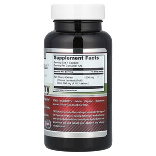 Foto 2 | Suplemento Amazing Nutrition Tart Cherry 1000 Mg 120 Cápsulas - Venta Internacional.