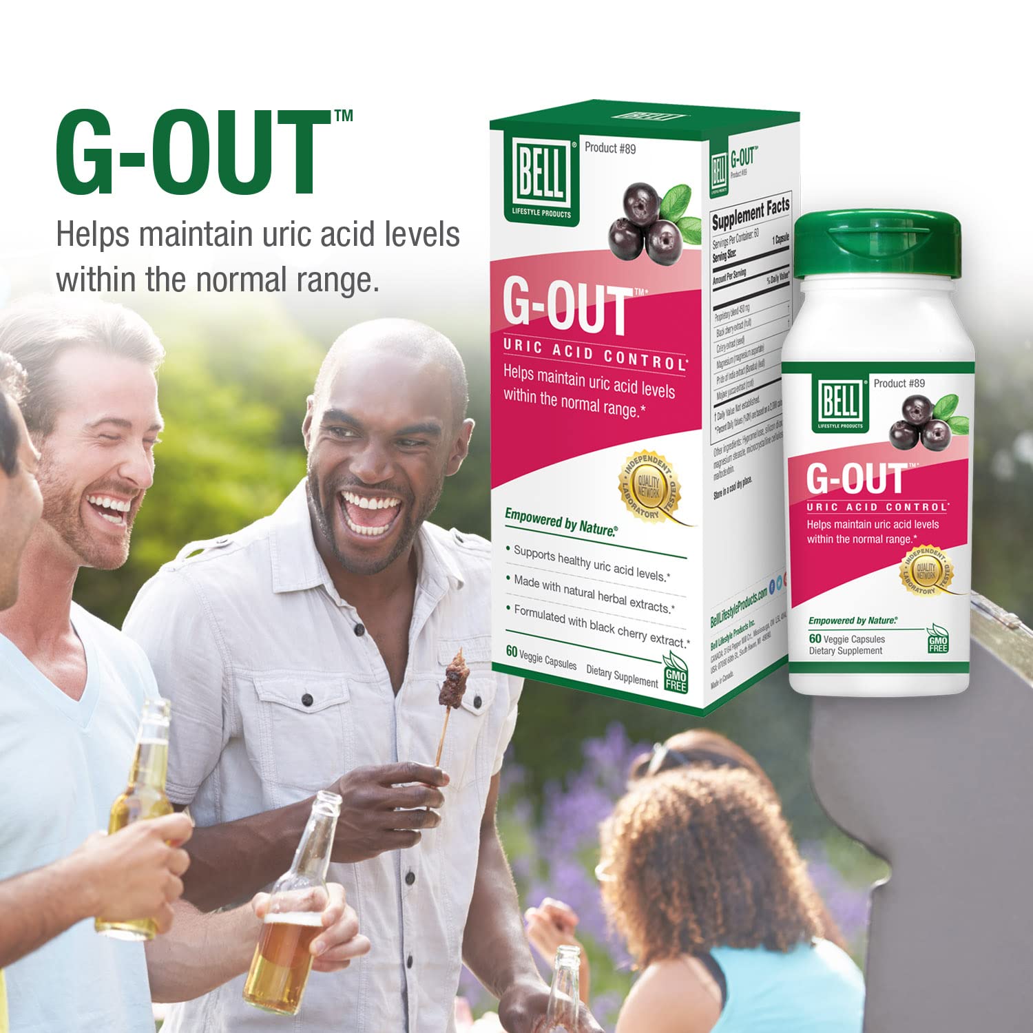 Foto 5 pulgar | Suplemento Bell G-out Uric Acid Cleanse 60 Cápsulas - Venta Internacional.