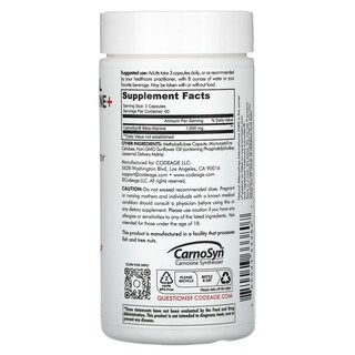 Foto 2 | Suplemento Beta-alanina Liposomal Codeage+ 180 Cápsulas - Venta Internacional.