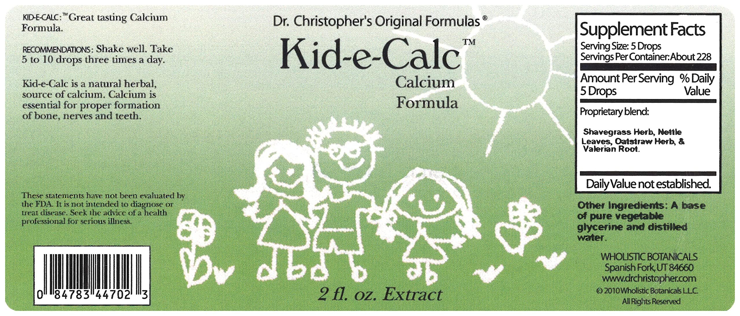 Foto 5 pulgar | Suplemento Christopher's Original Formulas Kid-e-calc Calc 60 Ml - Venta Internacional.