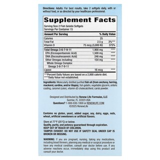 Foto 2 | Cápsulas Blandas Supplement Renew Life Norwegian Gold Super Critical Omega 30 - Venta Internacional.